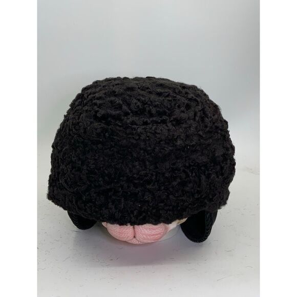 Vintage Astrakhan Fur Hat Made in Sweden Black Karakul Style Winter Hat main image 5